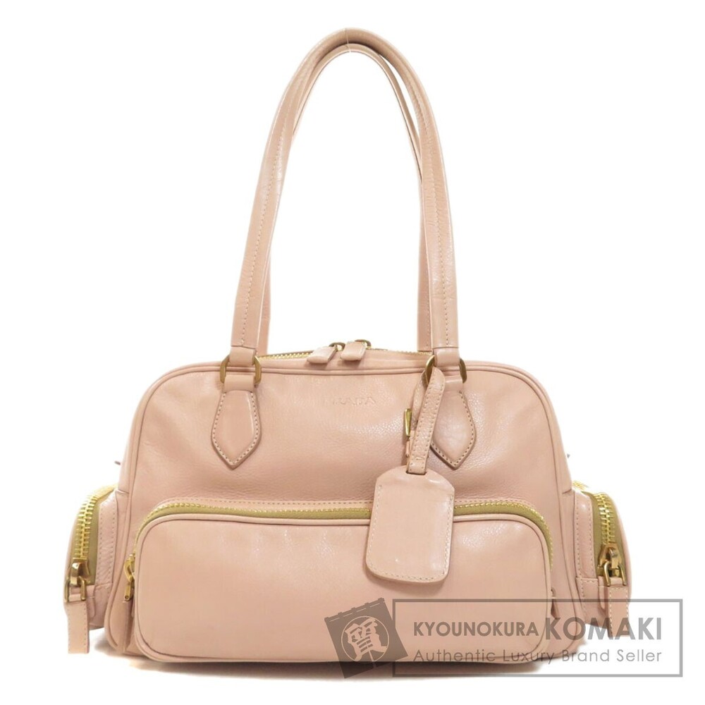 Prada logo motif tote bag leather